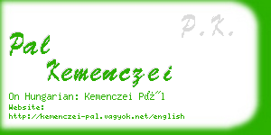 pal kemenczei business card